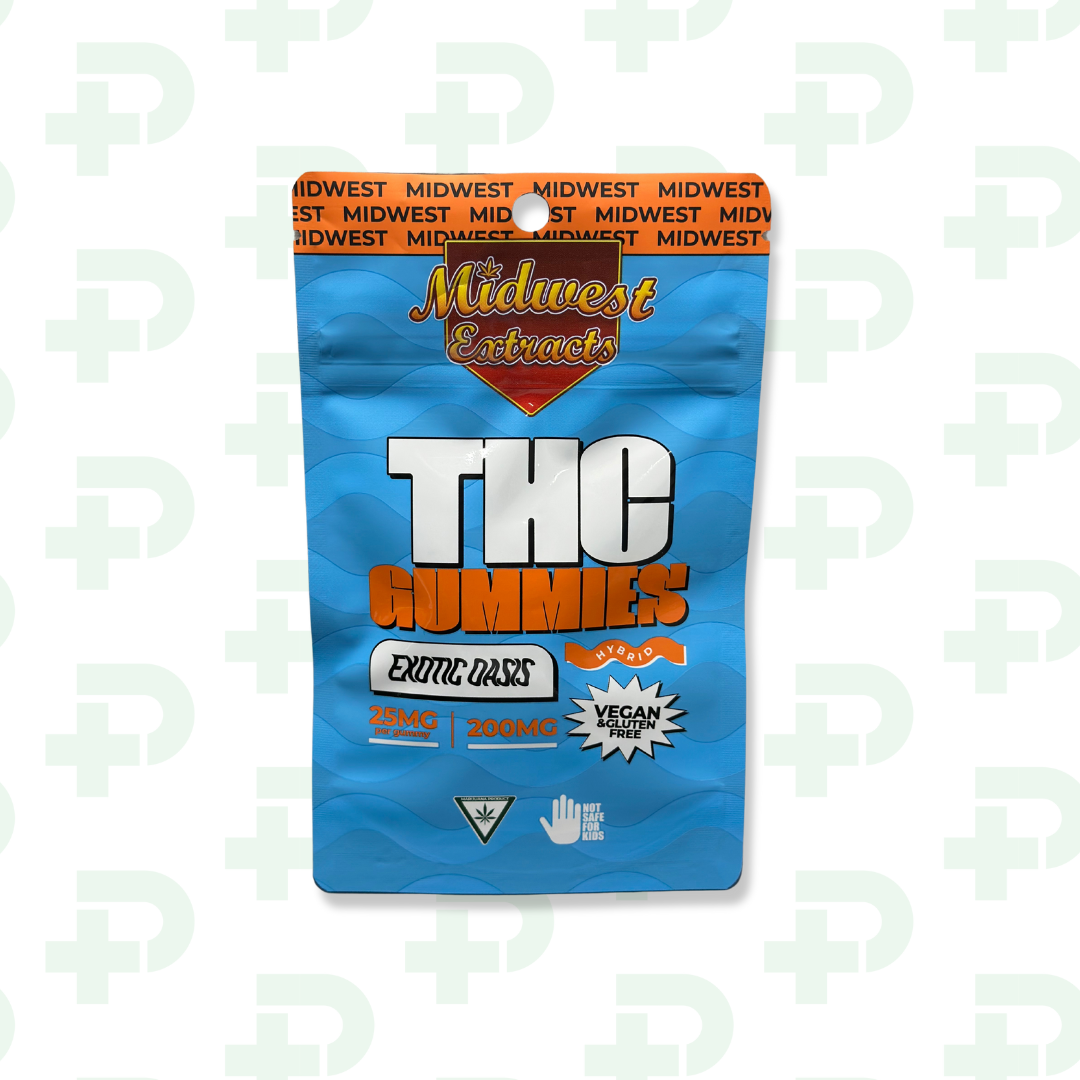 Photograph of product: Midwest Extracts 200mg Gummies - Hybrid - Exotic Oasis