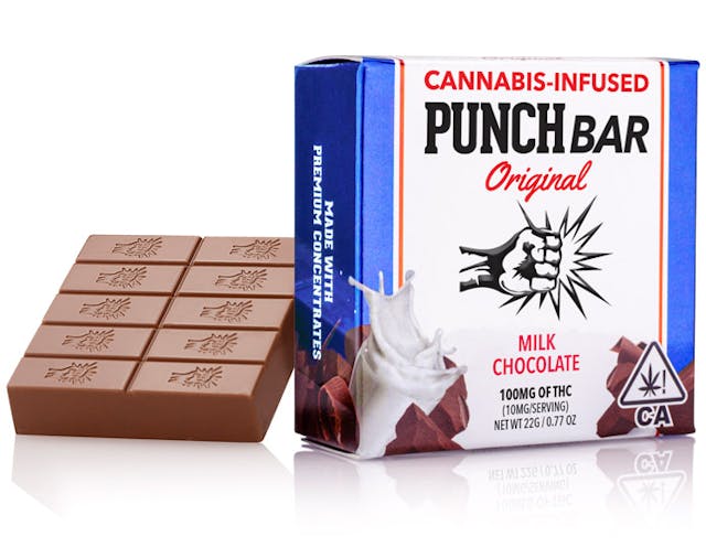 Photograph of product: Original Milk Chocolate Punchbar 100MG - 