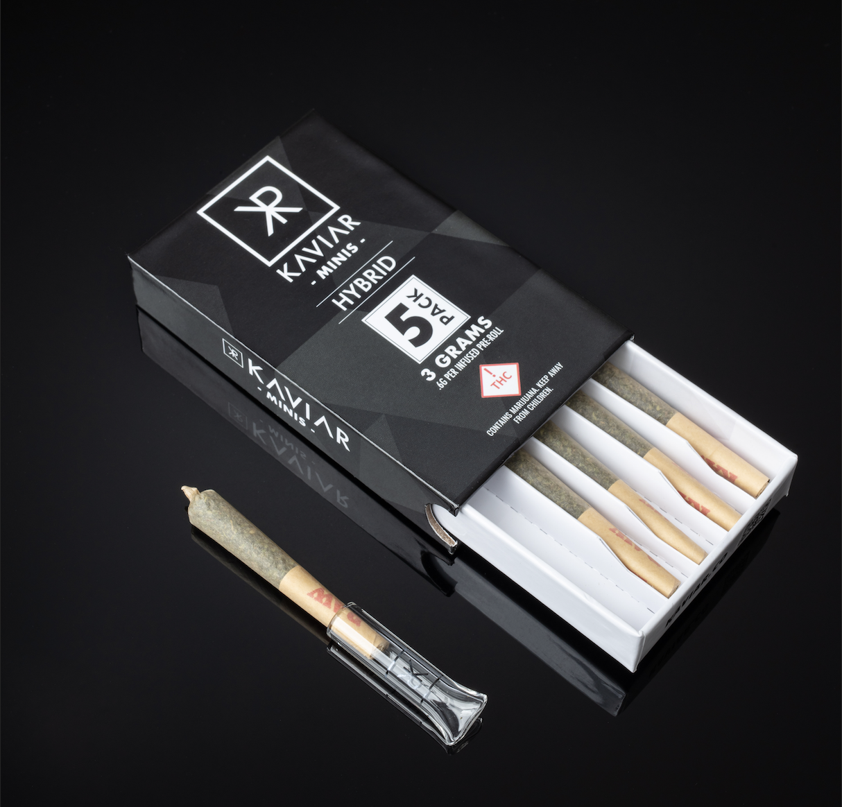 Photograph of product: Kaviar - 3g Variety Joint Pack - - Peach Horchata (S), Peanutbutter Gelato (H), Banana Pancakes (I)