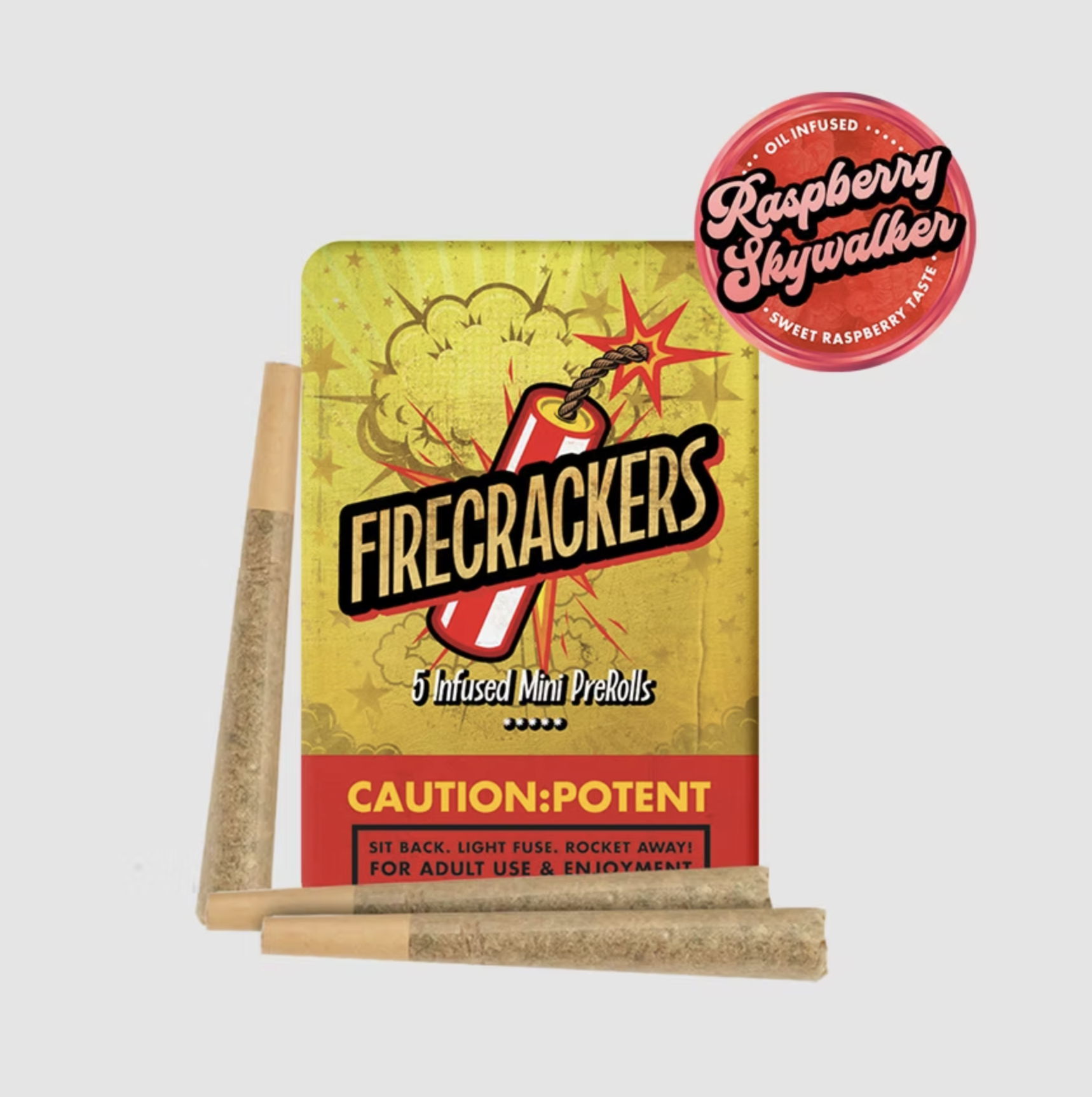 Photograph of product: Raspberry SWOG 0.7g Infused Pre-Roll | 5pk - Firecrackers