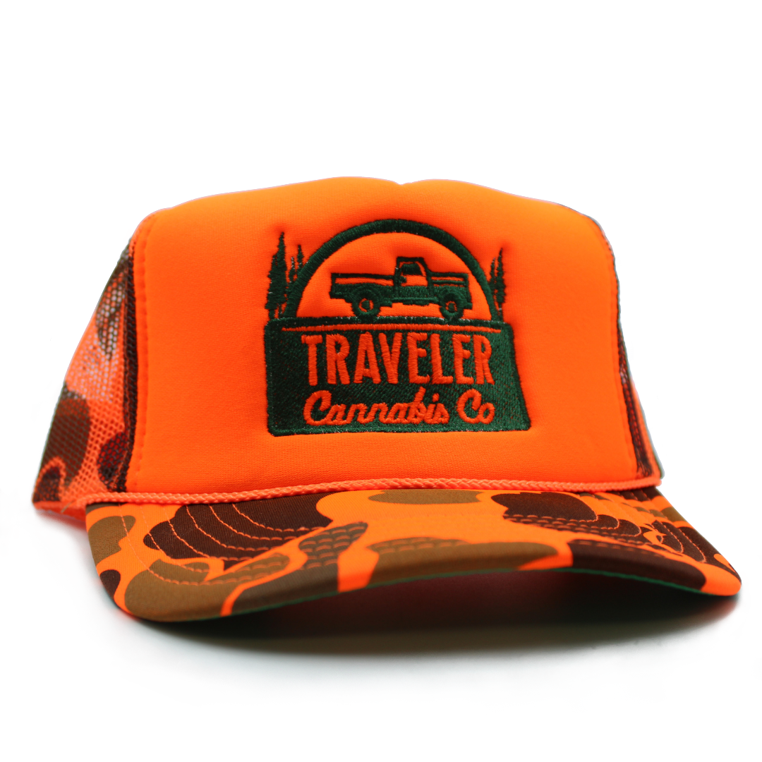 Photograph of product: Traveler Hat | Orange Camo