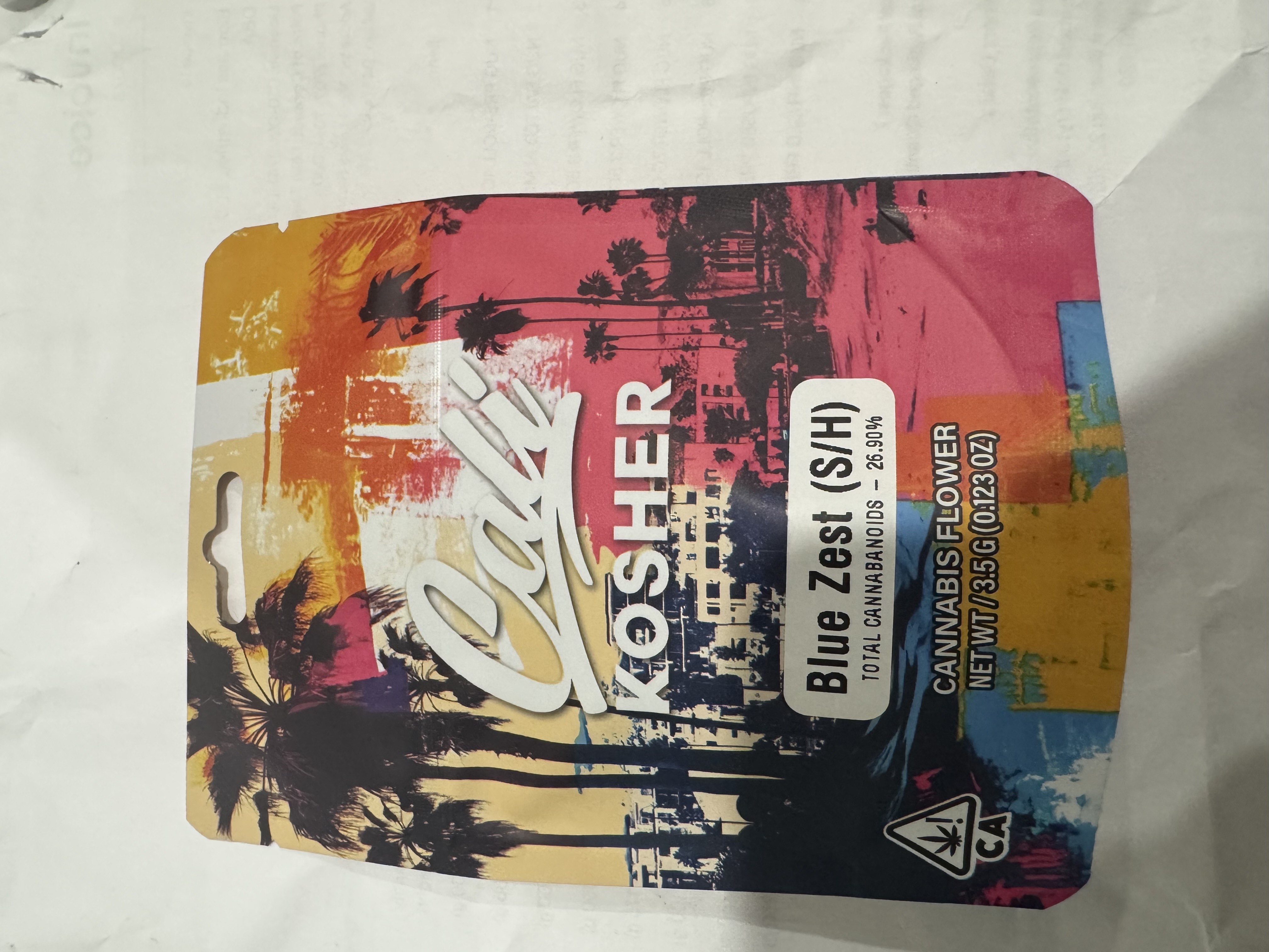 Photograph of product: BLUE ZEST 3.5G FLOWER - 3.5 G