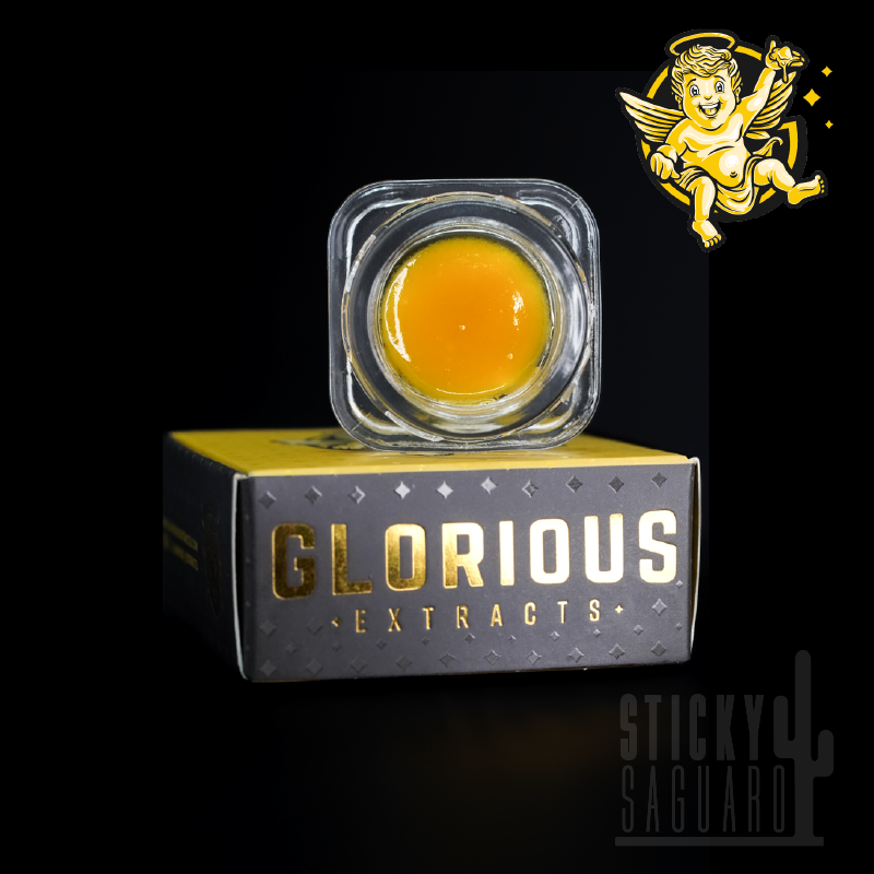Photograph of product: Glorious Extracts Live Resin Badder Lemon Crack (S/H) 1g