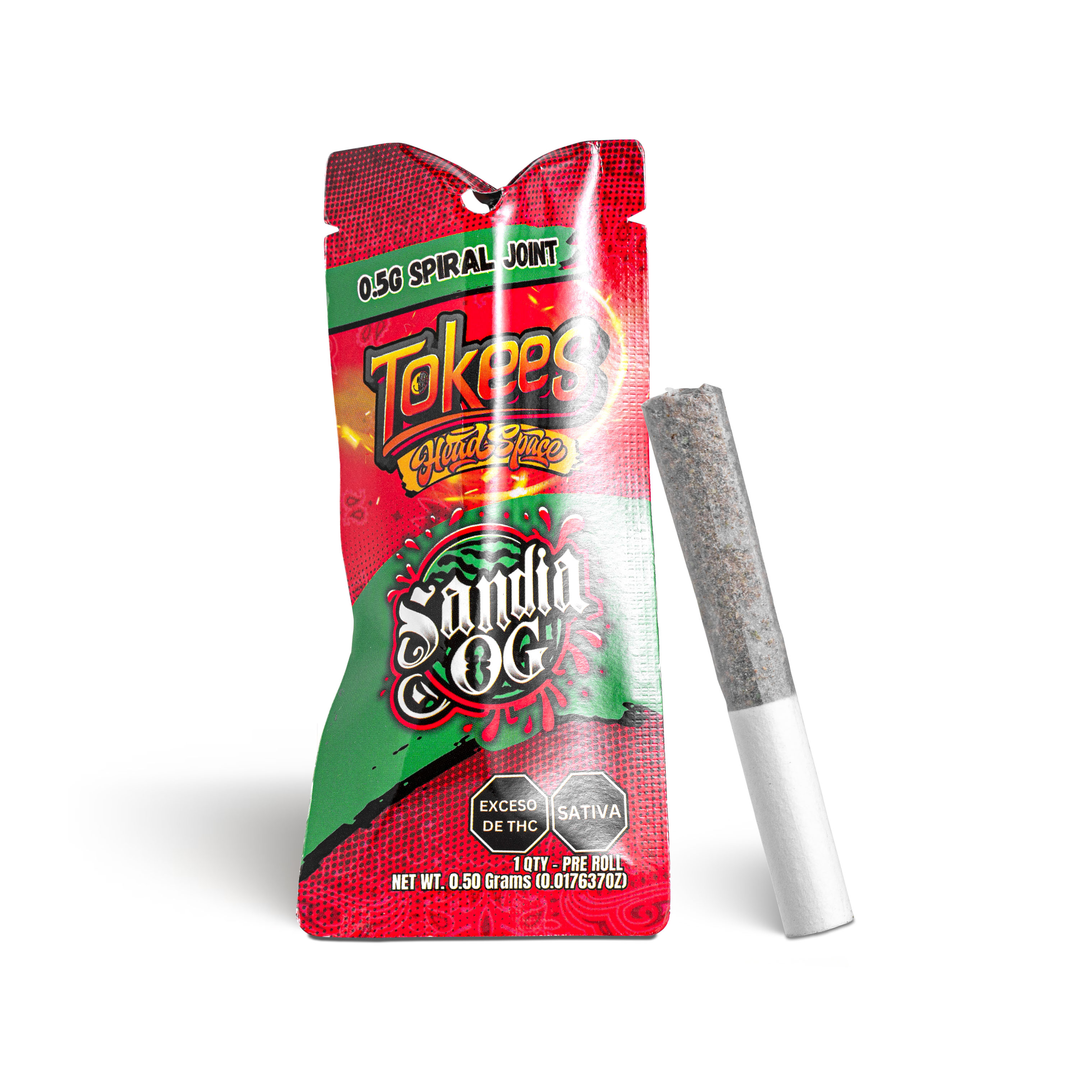 Photograph of product: Sandia OG Tokees Rosin Infused Pre-Roll - .5g