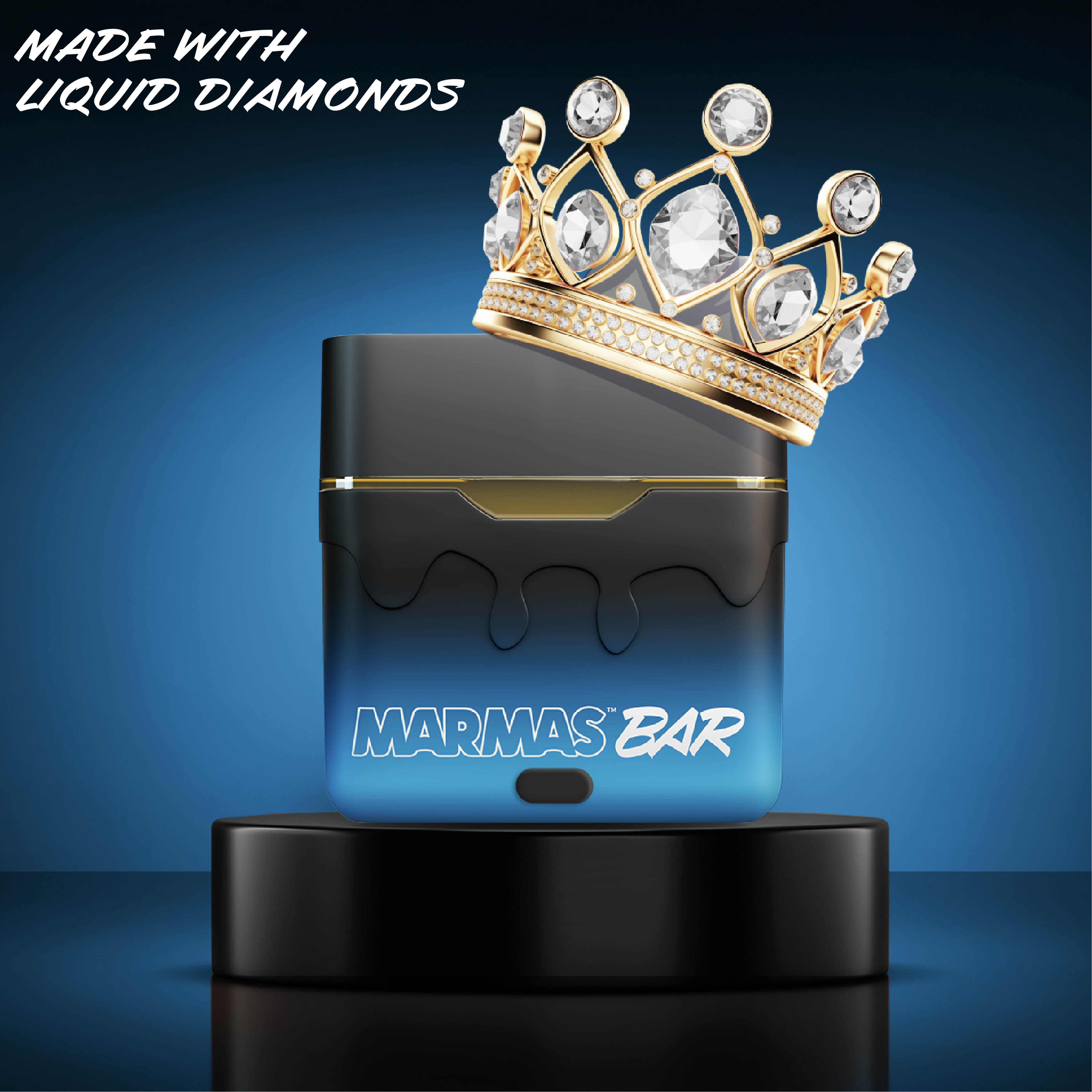 Photograph of product: Disposable Pen [RECHARGEABLE] | Marmas Bar | Blueberry [Liquid Diamonds]
