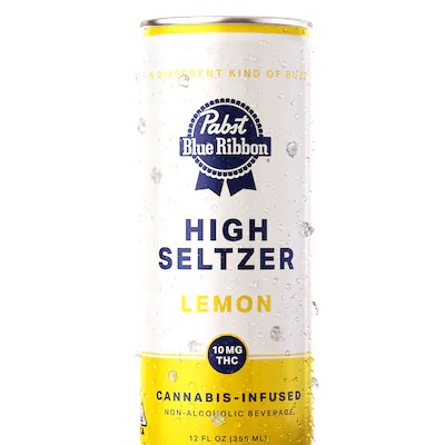 Photograph of product: PBR Infused Seltzer - High Lemon - 10mg Single Can