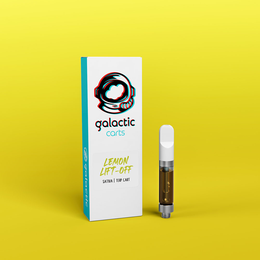 Photograph of product: Galactic Oui'd Lemon Lift-Off 1g Terp Cart