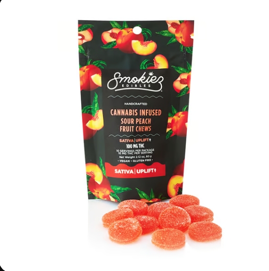 Photograph of product: Smokiez | Gummies | Sour Peach I 100MG