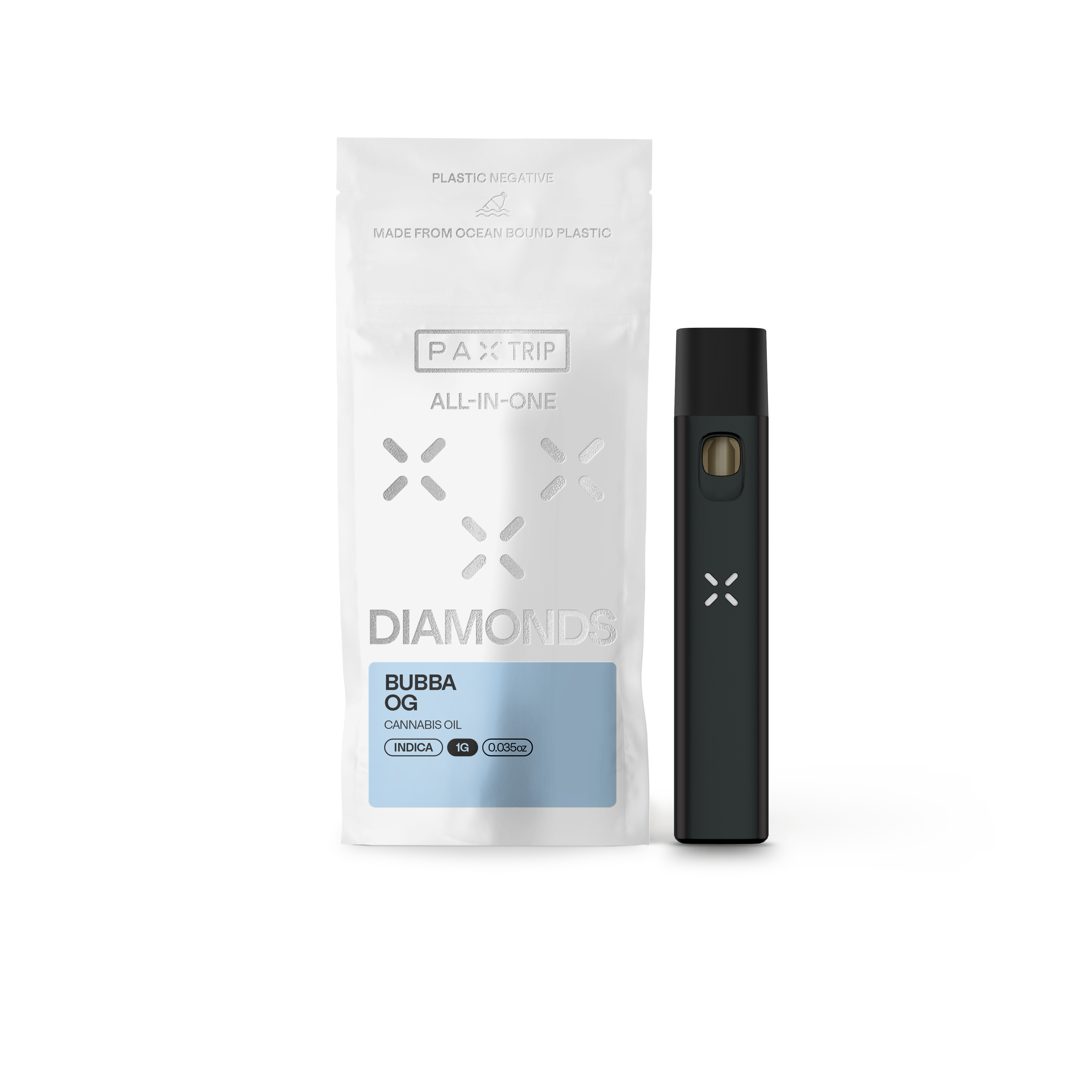 Photograph of product: Bubba OG | Diamonds | Disposable | 1g