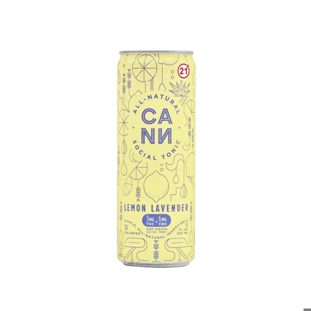 Photograph of product: Lemon Lavender (3mg TH-oui/6mg CBD) 12oz Can
