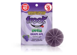 Photograph of product: Froot - Sour Grape 100mg Single Gummy