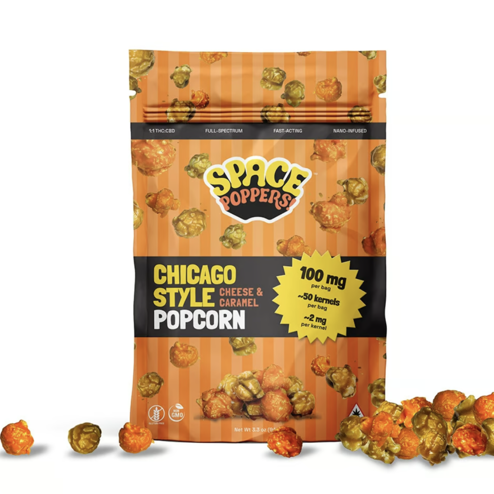 Photograph of product: 100mg Popcorn | 1:1 Chicago Style | Space Poppers