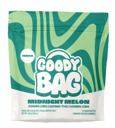 Photograph of product: Goody Bag | Midnight Melon CBD: TH-oui : CBN Gummies | 100mg 5pk