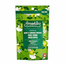 Photograph of product: 100mg (1:1) TH-oui/CBG Green Apple Gummies 10-Pack