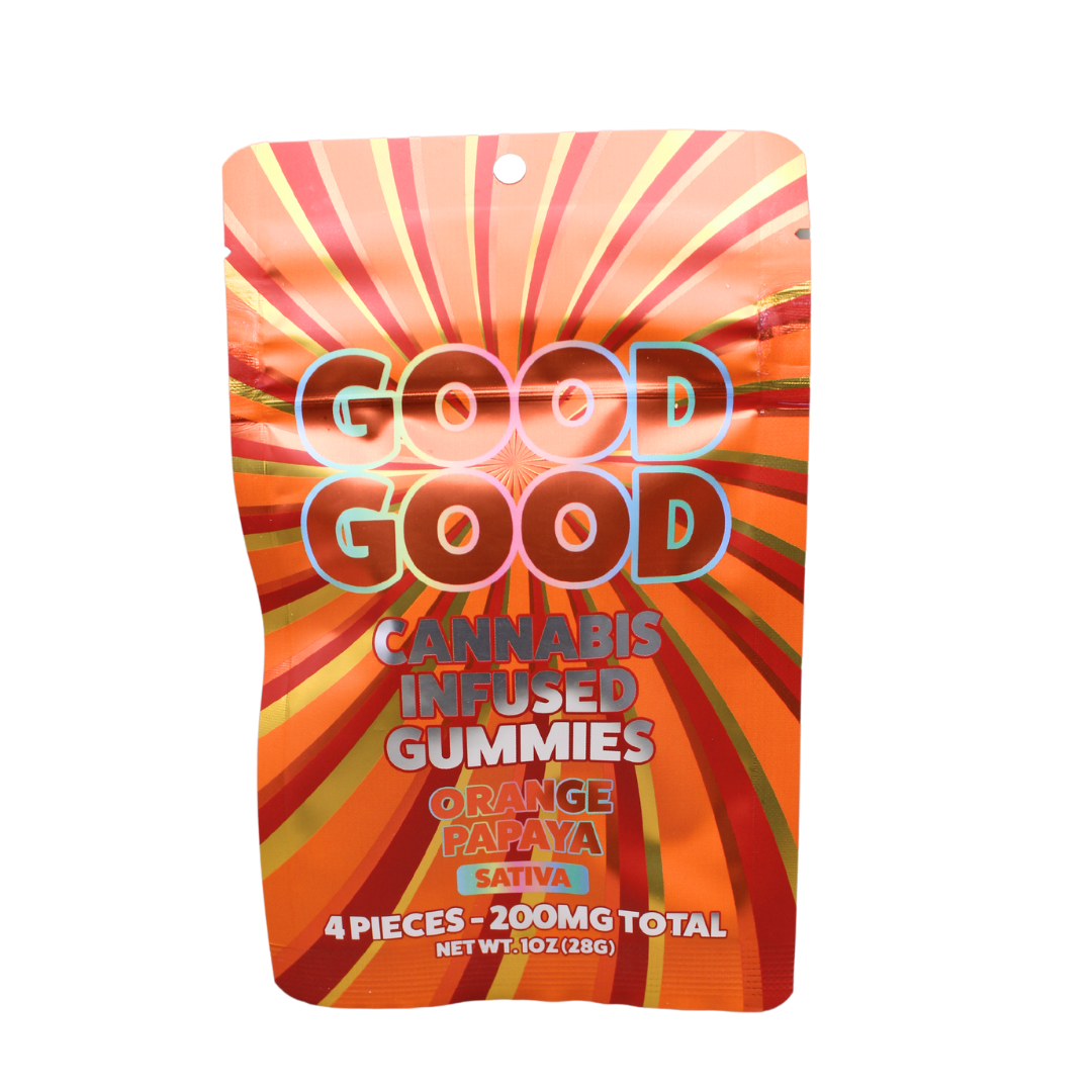 Photograph of product: Good Good - 200mg Gummies 4pk - Orange Papaya