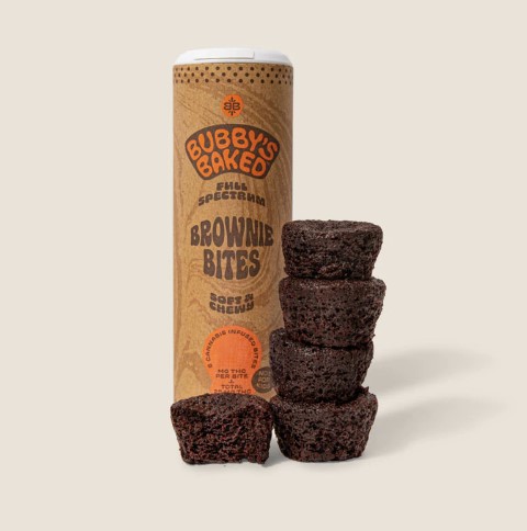 Photograph of product: Bubby's Baked Goods Brownie Bites 50mg 5pk
