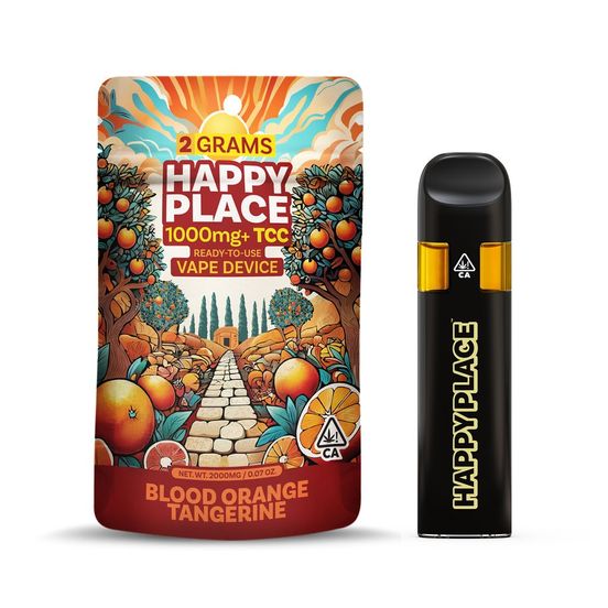 Photograph of product: Happy Place AIO Vape Blood Orange Tangerine 2g - 