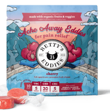 Photograph of product: Betty's Eddies Cherry Ache Away Max Strength 1pk 50mg