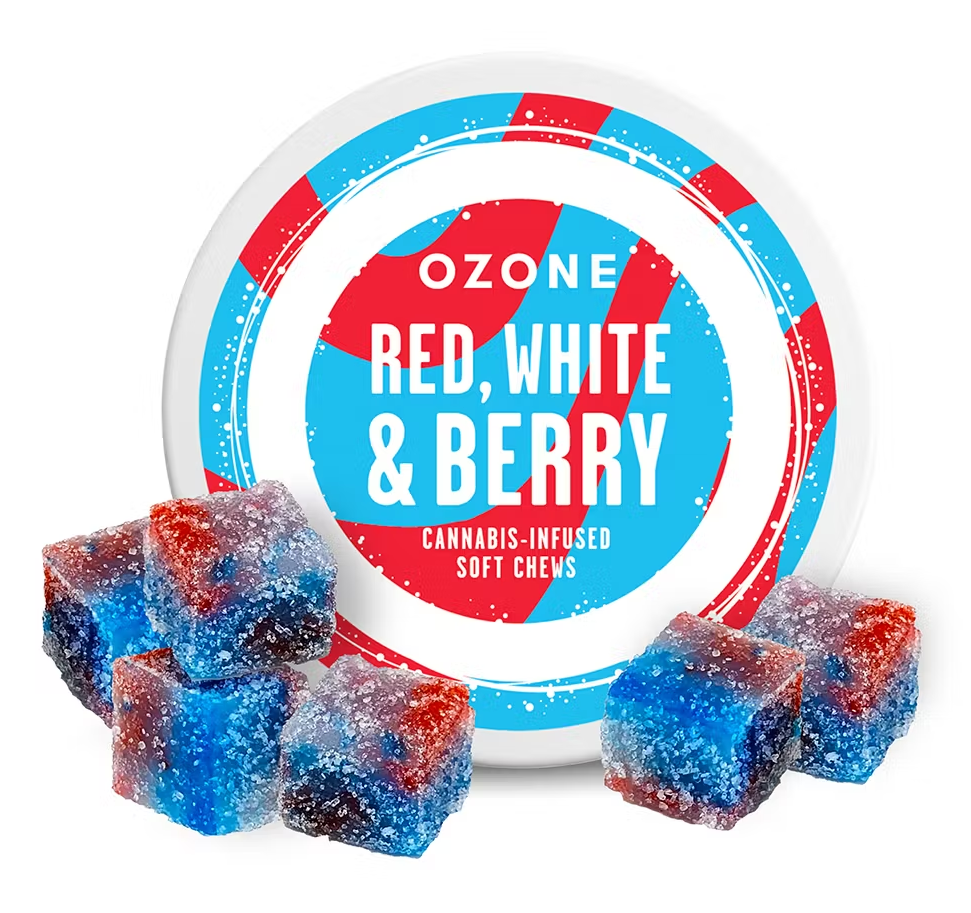 Photograph of product: Red, White & Berry | Soft Chews | 100MG