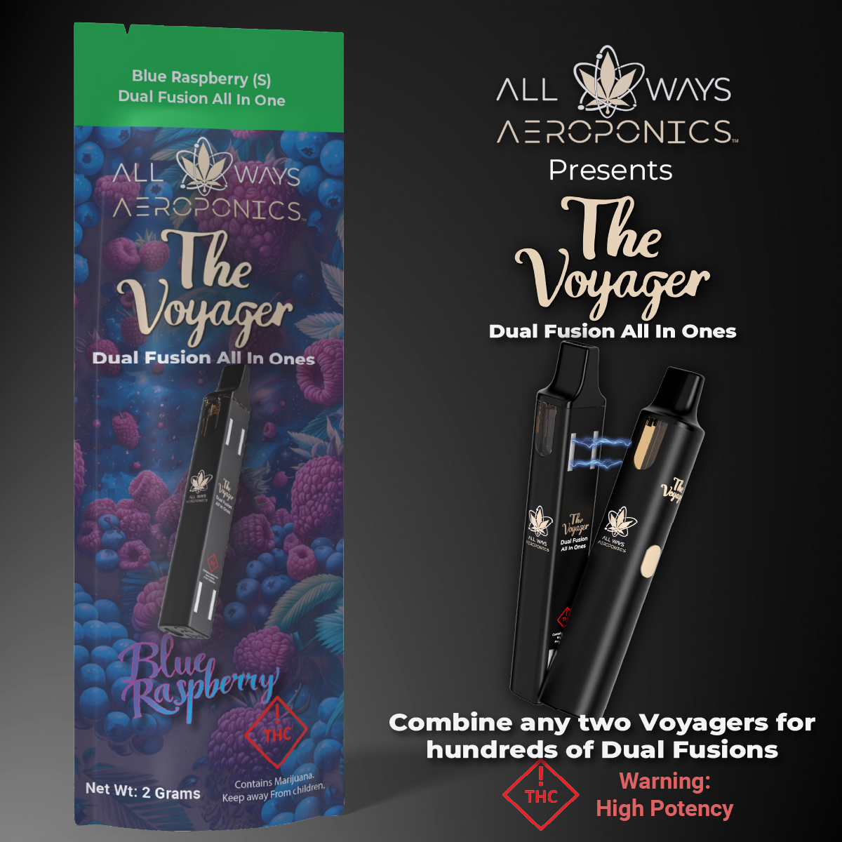 Photograph of product: AWA Voyager Dual Fusion - Blue Raspberry (S)
