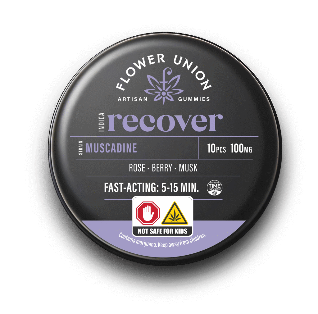 Photograph of product: Flower Union Recover (Muscadine) Artisan Gummies - 100mg