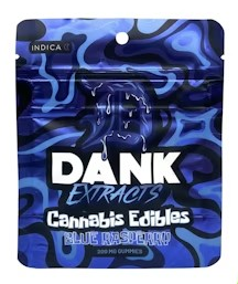 Photograph of product: Dank Extracts - Blue Raspberry - 200mg Gummies (4x50mg)