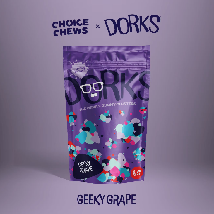 Photograph of product: CHOICE DORKS | GEEKY GRAPE | 200MG | Oui'd