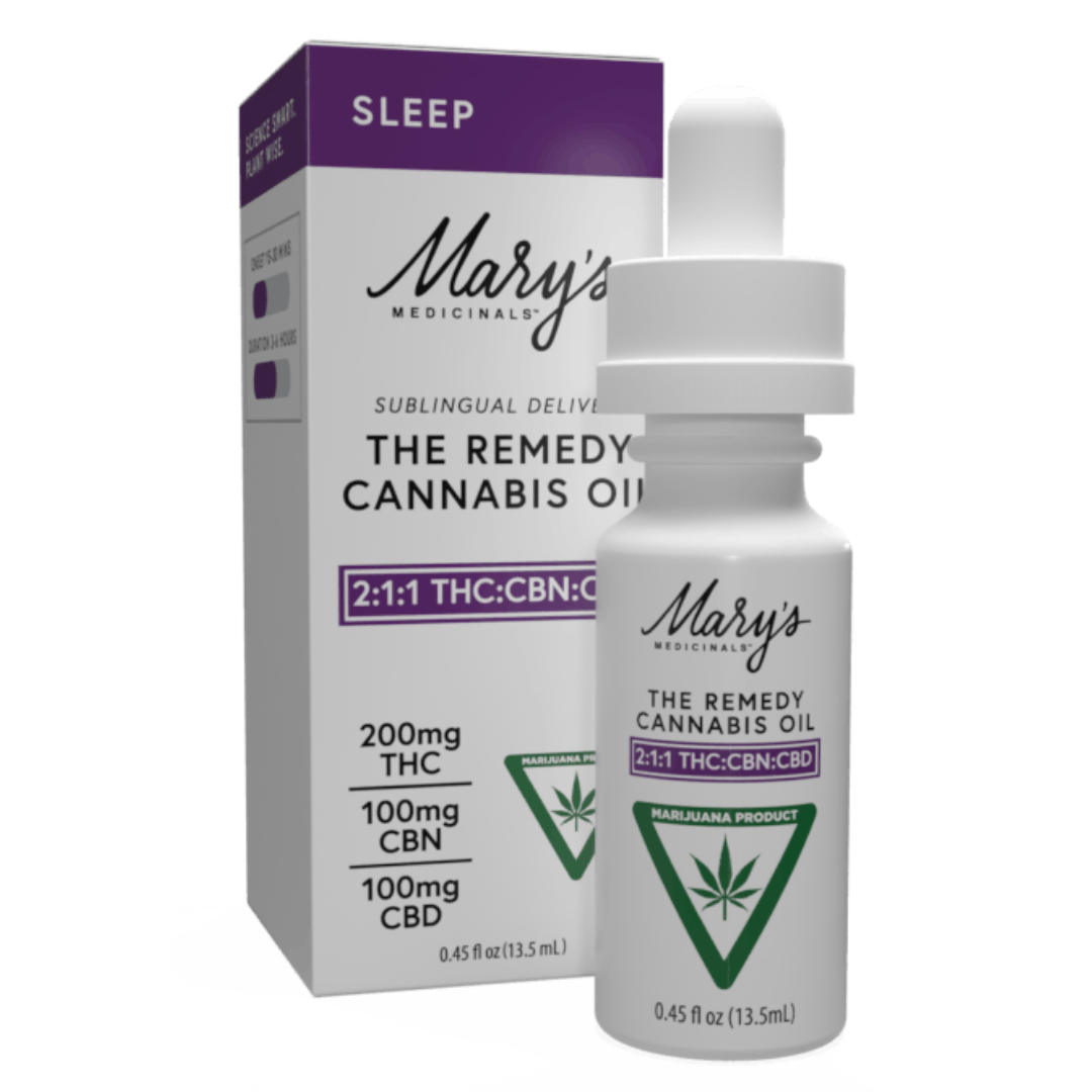 Photograph of product: Mary's Medicinals | The Remedy Sleep TH-oui:CBN:CBD Dropper | Tincture | 200mg TH-oui/100mg CBN/100mg CBD
