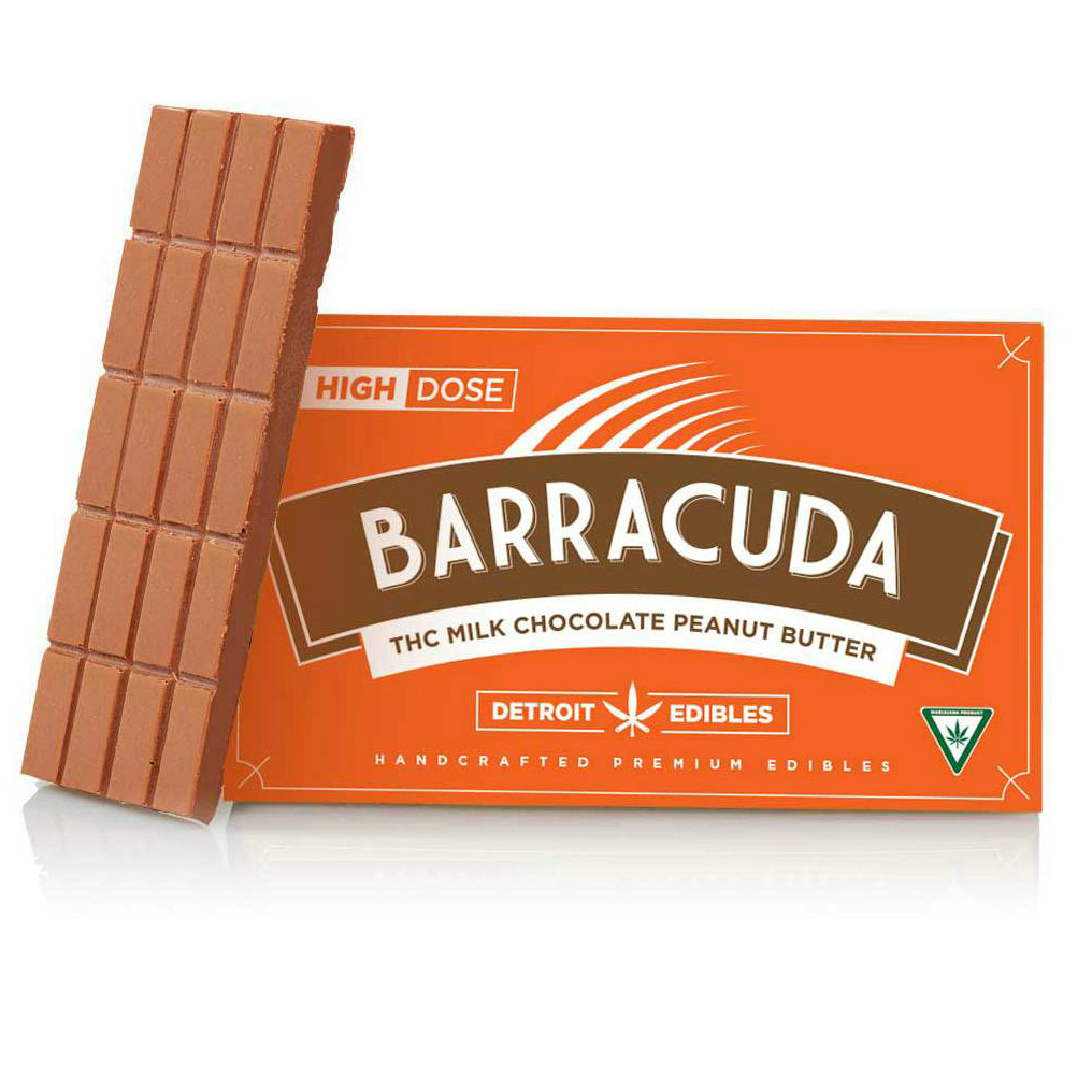 Photograph of product: Barracuda Milk Chocolate Peanut Butter Bar 200mg Rec