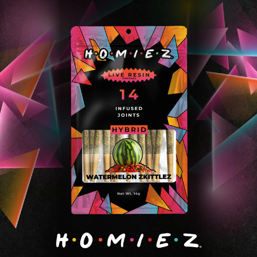 Photograph of product: Homiez - Watermelon Zkittlez 14pk. Infused Pre-Rolls