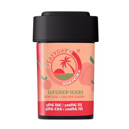 Photograph of product: Sundrop Sours | Easyday Edibles I  Peach sour | 20 Pack | 5mg