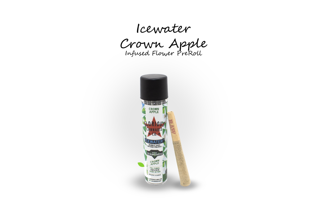 Photograph of product: Glorious Oui'd Co. | Crown Apple Icewater au chocolat & Diamonds Infused Pre-Roll