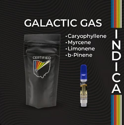 Photograph of product: Galactic Gas Distillate Cartridge | 1g - 