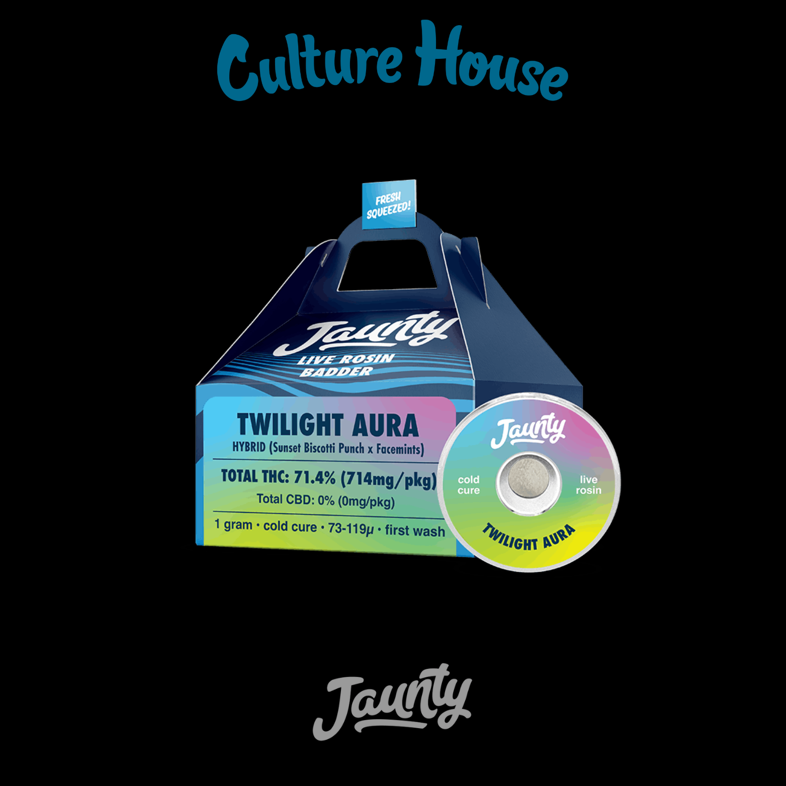 Photograph of product: Jaunty | Twlight Aura | Live Rosin Badder