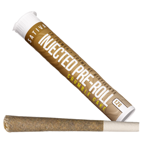 Photograph of product: Distro 10 Crumble Cake Oui'd Infused Pre-Roll