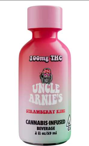 Photograph of product: Uncle Arnie's Strawberry Kiwi (H) Beverage 100mg 2oz