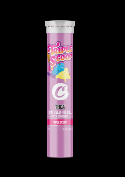 Photograph of product: Cookies - Triple Scoop Infused Preroll - 1g