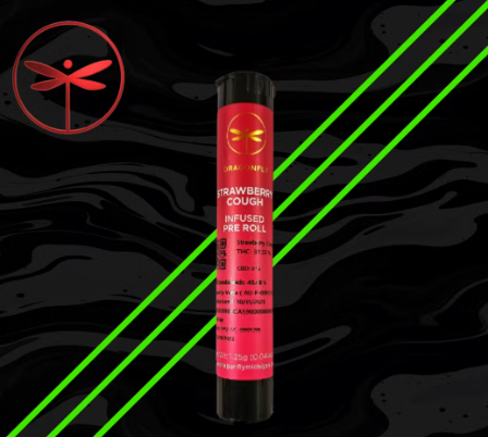 Photograph of product: Strawberry Cough | Dragonfly | Infused Pre-roll