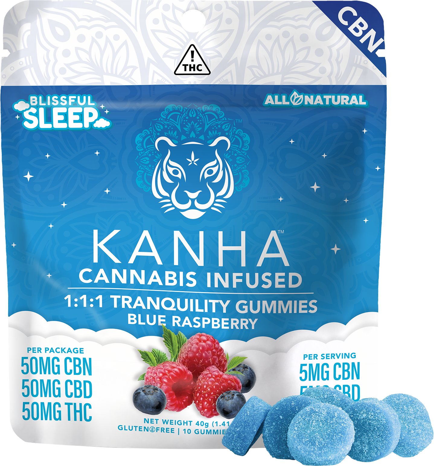 Photograph of Product: Tranquility Gummies 1:1:1 10pk