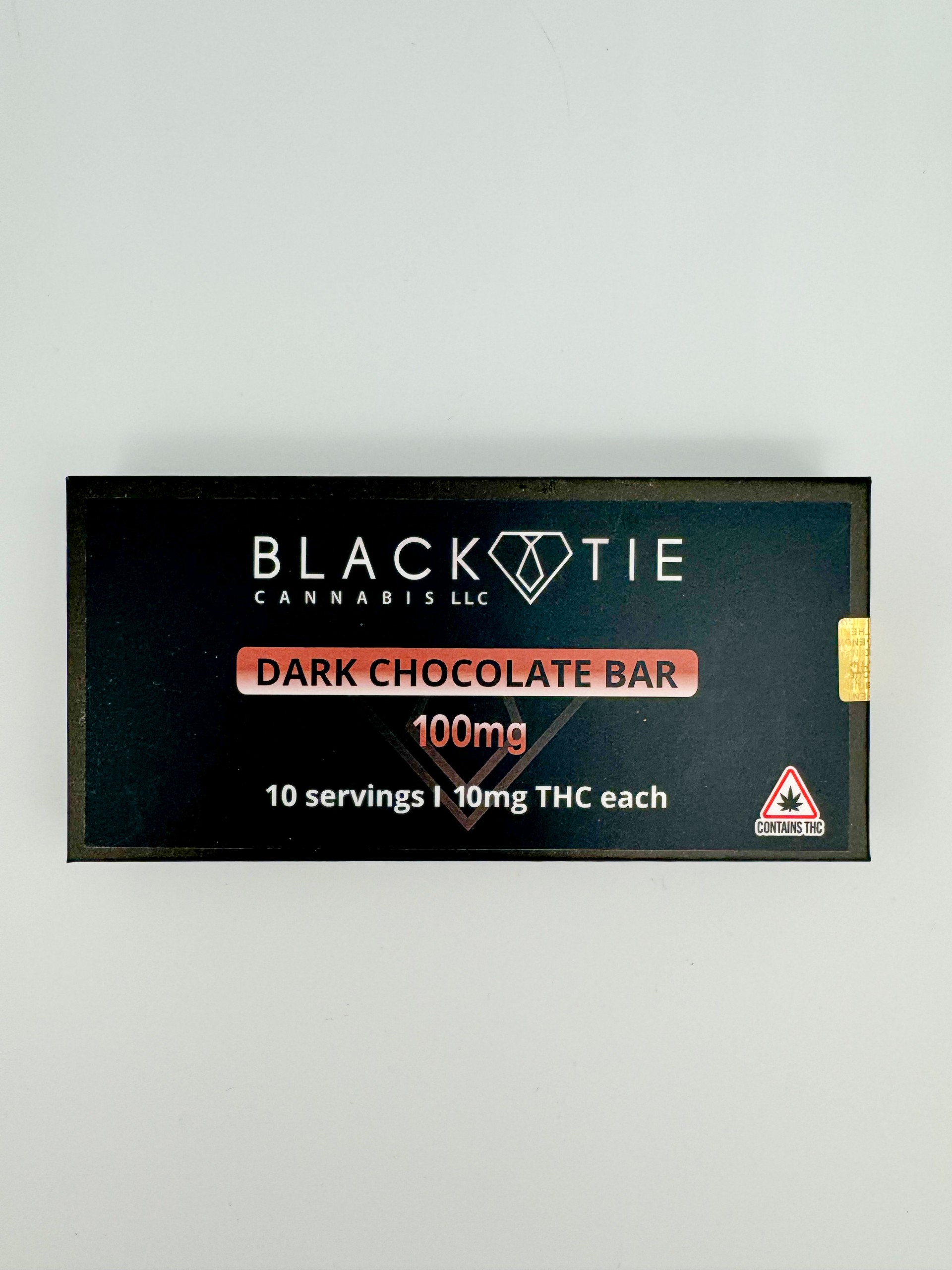 Photograph of product: Dark Chocolate Bar 100mg | Black Tie
