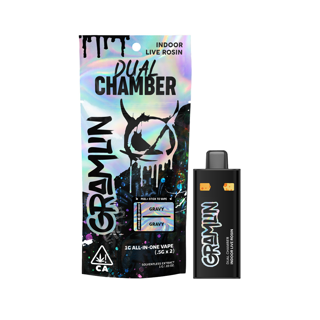 Photograph of product: GRAMLIN DUAL CHAMBER LIVE ROSIN ALL-IN-ONE VAPE -GRAVY 1G