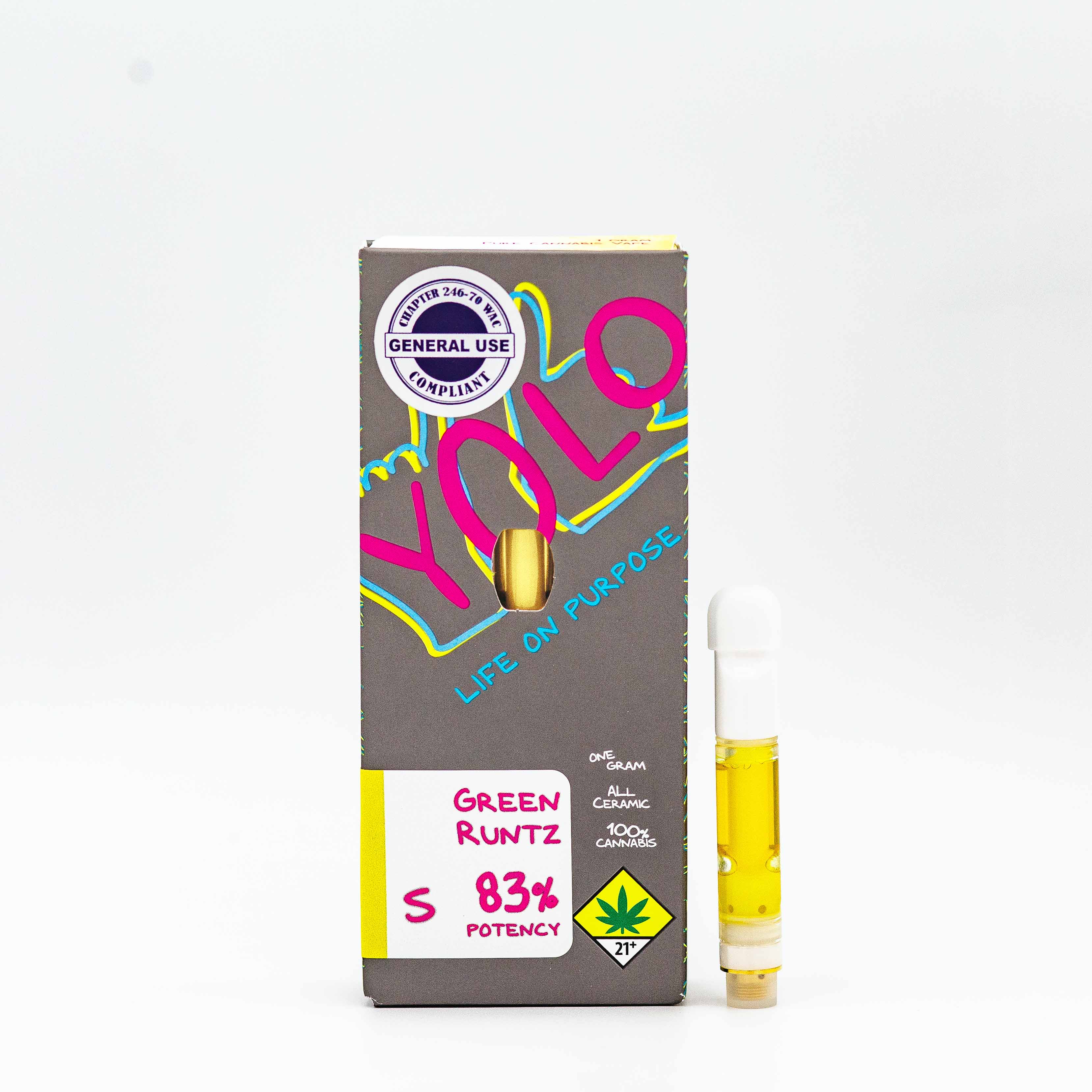 Photograph of product: Green Runtz Cartridge | 1g (DOH)
