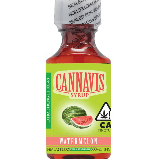 Photograph of product: 500mg Watermelon Syrup Tincture - CANNAVIS - 