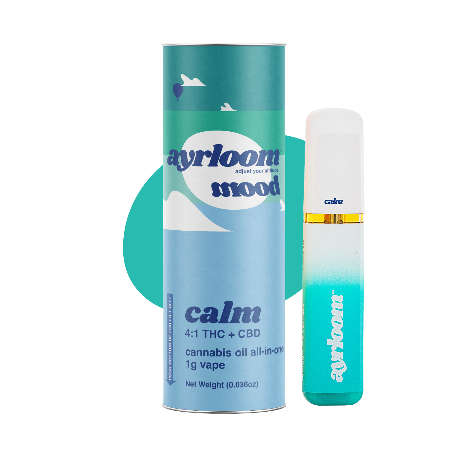 Photograph of Product: Ayrloom | Mood Calm | AIO | 1g | THC : CBD
