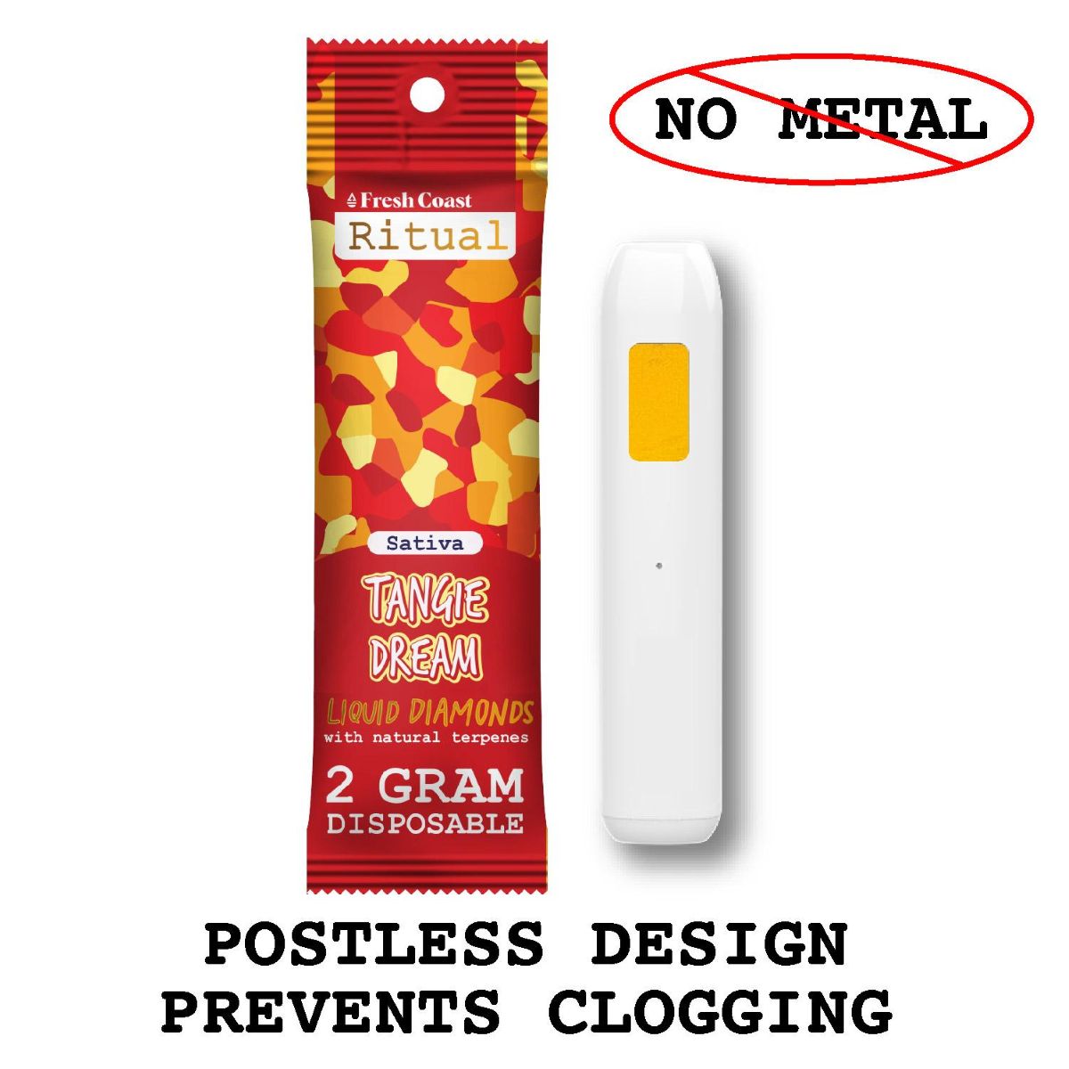 Photograph of product: FRESH COAST RITUAL - TANGIE DREAM - LIQUID DIAMONDS - AIO DISPOSABLE VAPE