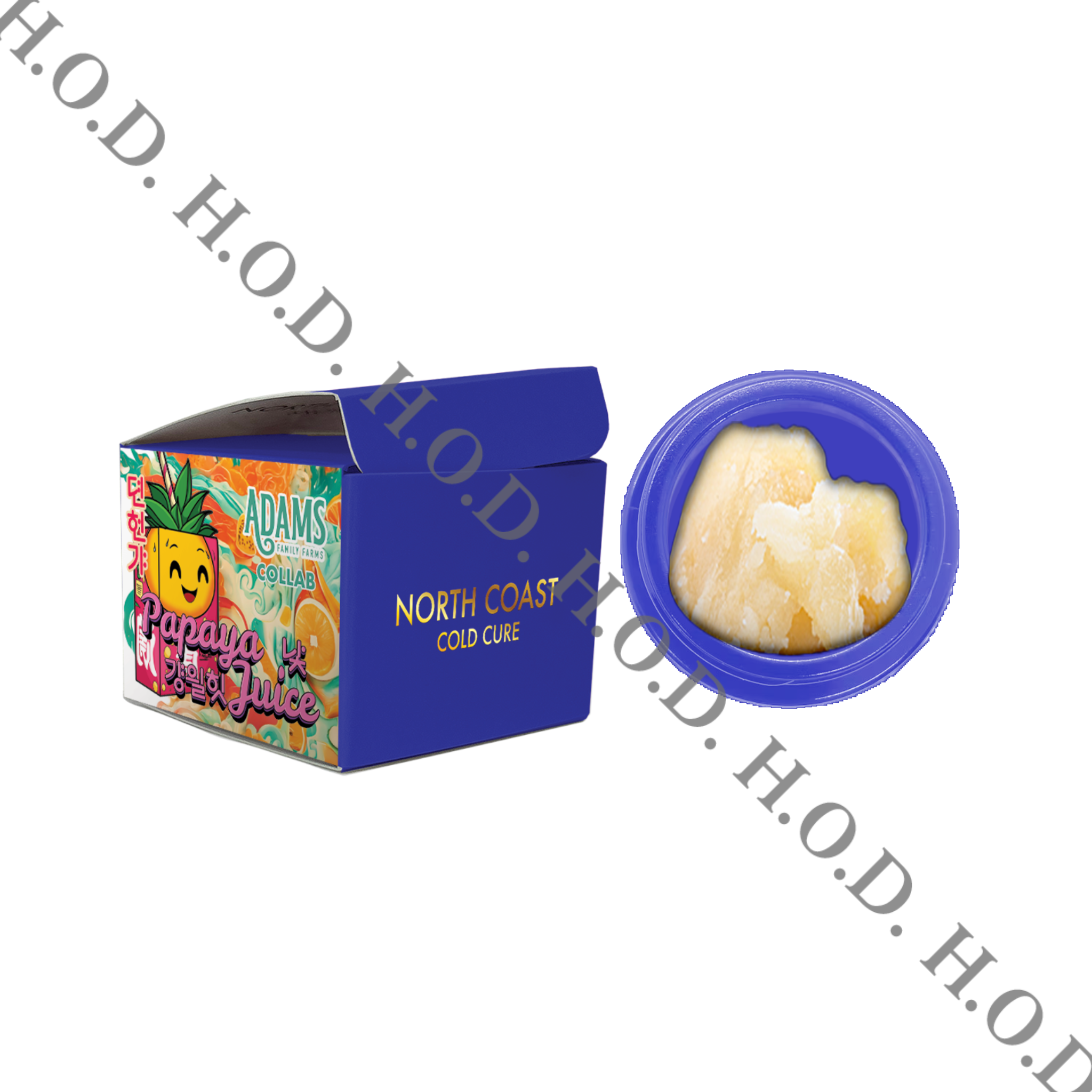 Photograph of product: North Coast Papaya Juice Cold Cure Rosin Tier 2 1g