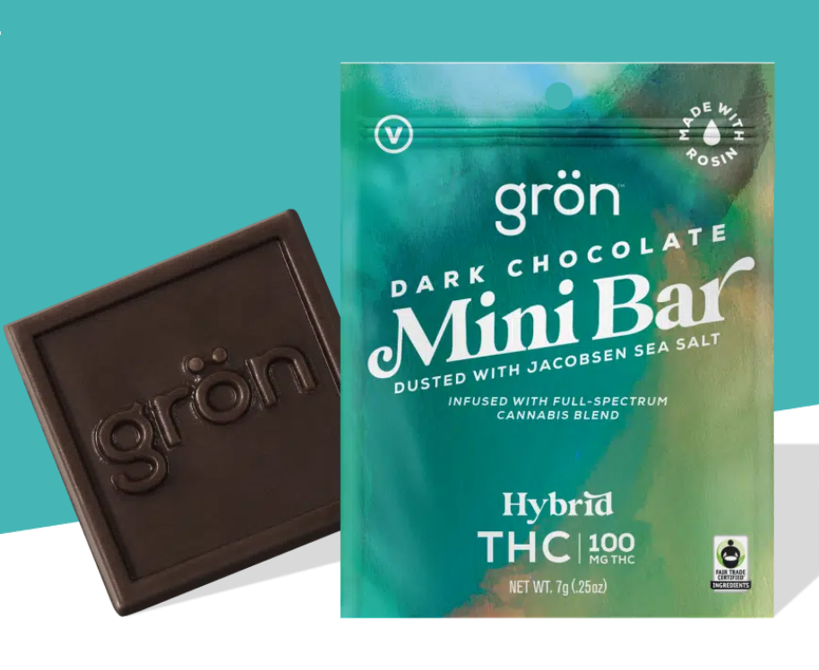 Photograph of product: Edible* - Gron - Dark Chocolate High-Dose Mini Bar (H) - 100mg