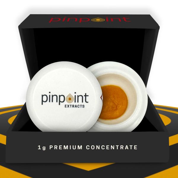 Photograph of product: PINPOINT - CRAZY HAZEY 1 GRAM LIVE RESIN BADDER