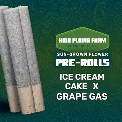 Photograph of product: Ice Cream Cake x Grape Gas Pre-Roll | 3-Pack