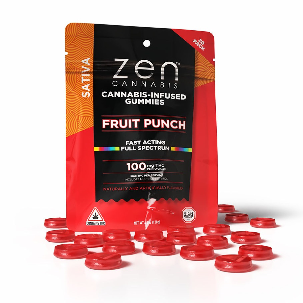 Photograph of product: Fruit Punch Oui'd Gummies | Edibles | 100mg
